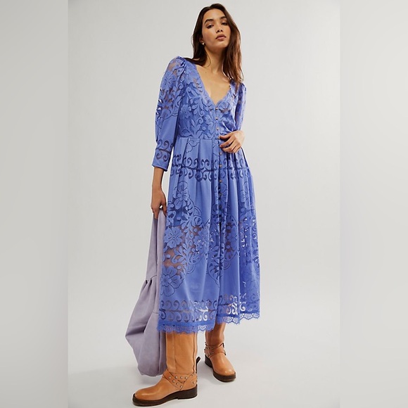 Free People Dresses & Skirts - Free People Shadow Dance Midi Persian Jewel NWT